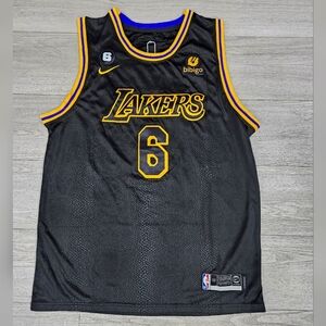 NEW Black Lakers Lebron James Basketball Jersey